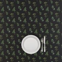 By the Metre Marsh Botanical Black Oil Cloth