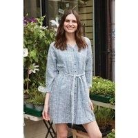 Cotton Check Tunic Shirt Dress