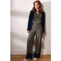 Viscose Contrast Hem Trousers