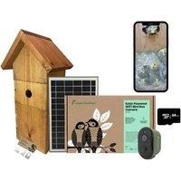 Green Feathers Solar Powered Wifi Bird Box Camera - Large Alpine Box With Side Windows - Ultimate Bundle