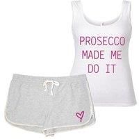 60 SECOND MAKEOVER Women's Prosecco Made Me Do It Pyjama Set in Black | Size: XL