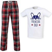60 Second Makeover Limited Mens Frenchie Dad Tartan Pyjama Set Fathers Day Pet Clothes Present French Bulldog Red