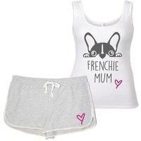 60 SECOND MAKEOVER Women's Frenchie Mum Pyjama Set French Bull Dog in Grey | Size: XL