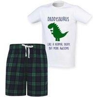 60 Second Makeover Limited Daddysaurus Daddy Dinosaur Tartan Shorts Mens Pyjamas Set Daddy Fathers Day Pyjamas For Men Dad Birthday Gifts Green Pajamas Size - Large
