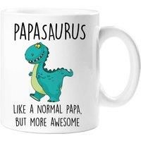 60 Second Makeover Limited Papasaurus Mug Papa Dinosaur Fathers Day Funny Mug Present Birthday Christmas