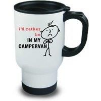 Mens I'd Rather Be In My Campervan Metal Travel Mug