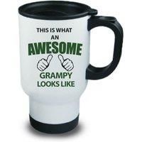 This Is What An Awesome Grampy Looks Like Metal Travel Mug
