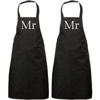 MR and MR Black Apron Set