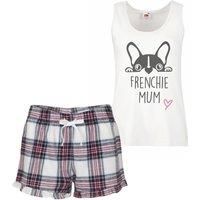 60 SECOND MAKEOVER Women's Frenchie Mum Pyjama Set French Bull Dog in Pink | Size: Small