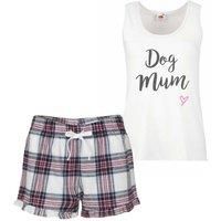 Dog Mum Pyjama Set Pink Tartan Pet Pajamas Clothes Present