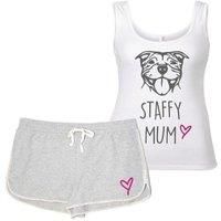 60 SECOND MAKEOVER Women's Staffy Mum Pyjama Set in Grey | Size: Medium