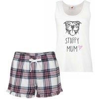 60 SECOND MAKEOVER Women's Staffy Mum Pyjama Set in Pink | Size: XS