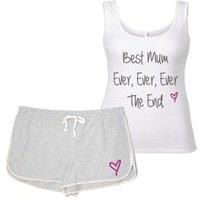 60 SECOND MAKEOVER Women's Best Mum Ever Ever The End Pyjama Set in Grey | Size: Large