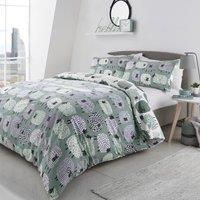 Fusion Dotty Sheep-Easy Care Duvet Cover Set, Polycotton, Duck Egg, Single