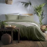 Appletree Cassia-Relaxed Cotton Duvet Cover Set, 100%, Khaki, Single