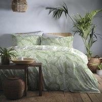 Fusion - Matteo - Easy Care Duvet Cover Set - King Bed Size in Green