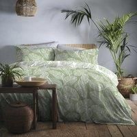 Fusion - Matteo - Easy Care Duvet Cover Set - Super-King Bed Size in Green