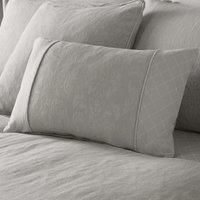 Rosana Damask Pencil Pleat Curtains with Tie Backs by Dreams & Drapes in Silver