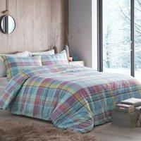 Appletree Hygge - Applecross Check - 100% Cotton Duvet Cover Set - Double Bed Size in Multi