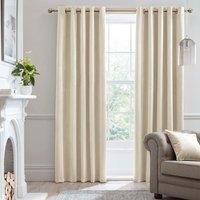 Laurence Llewelyn-Bowen - Ivory Velvet Curtains W90 x L90 (229 x 229cm) - 2 Panels - Blackout Curtains for Bedroom - Ivory Cream Eyelet Curtains - Thermal/Soundproof Curtains - Montrose Collection