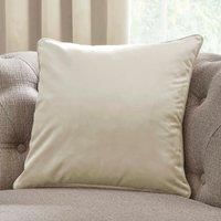 Laurence Llewelyn-Bowen - Ivory Velvet Cushion - 43 x 43cm - Luxury Velvet Cushion in Ivory White - Filling/Padding Included - Ivory White Cushion - Montrose Collection