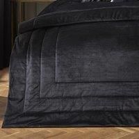 Laurence Llewelyn-Bowen - Chic - Velvet Bedspread - 220cm X 150cm in Black
