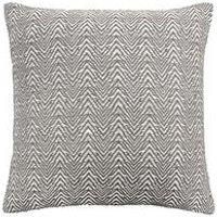 Appletree Loft - Herringbone - 100% Cotton Filled Cushion - 43 x 43cm in Silver