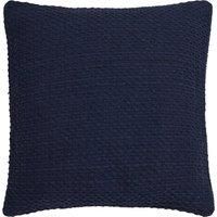 Drift Home - Hayden - 100% Recycled Cotton Filled Cushion - 43 x 43cm in Navy