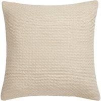 Drift Home Cream Cushion - 43 x 43cm - Sustainable Recycled Cotton - Filling Included - Cream Weaved Cushion with Insert - Matching Throw Available