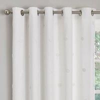 Appletree Boutique - Zara - 100% Cotton Pair of Eyelet Curtains - 90" Width x 90" Drop (229 x 229cm) in White