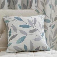 Beechwood Cushion Cover Modern Leaf Printed Cotton Cushion Covers 17" x 17"