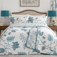 Contemporary Dreams & Drapes Design Floral Samira Teal Duvet Sets