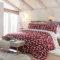 Fusion Dudley Love 100% Brushed Cotton Reversible Duvet Cover Set