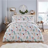 Fusion Christmas - Winter Stag - Duvet Cover Set - King Bed Size in Multi