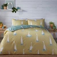Fusion Puddles The Duck Print Reversible Easy Care Duvet Cover Set