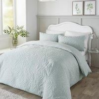 Serene - Luana - Peach finish Duvet Cover Set - Single Bed Size in Green