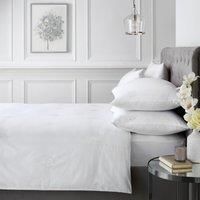 Appletree Boutique - Embroidered Trees - Embroidered Duvet Cover Set - Super-King Bed Size in White