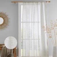 Drift Home - Kayla - Slot Top Voile Panel - 55" Width x 72" Drop (140 x 182 cm) in Natural