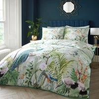 Soiree Peacock Jungle Print 100% Cotton 200 Thread Count Duvet Cover Set