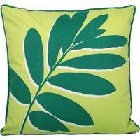 Fusion - Leaf Print - Outdoor Filled Cushion - 43 x 43cm in Green