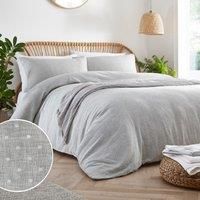 Appletree - Grey Polka Dots Duvet Cover - King Bedding Size (230 x 220cm) - Soft 100% Cotton - 2 Pillowcases - White Duvet Cover with Dots - Grey Bedding - White Spots Duvet Cover