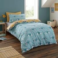 Bedlam - Cool Cars - 100% Cotton Duvet Cover Set - Single Bed Size in Duck Egg