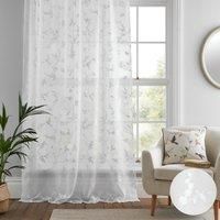 Dreams & Drapes Curtains - Darnley - Slot Top Voile Panel - 55" Width x 72" Drop (140 x 182 cm) in White