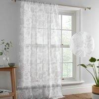 Dreams & Drapes Curtains - Marinelli - Slot Top Voile Panel - 55" Width x 72" Drop (140 x 182 cm) in Grey