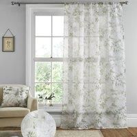 Dreams & Drapes Tiverton Botanical Print Slot Top Voile Curtain Panel