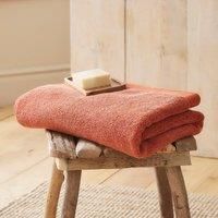Drift Home - Terracotta Bath Towel (90 x 150cm) - Soft & Absorbent - 600GSM Premium Towel - Sustainable Cotton (BCI) - Recycled Bottles - Bathroom Towels in Orange - Bath Sheet/Gym Towel/Guest Towel