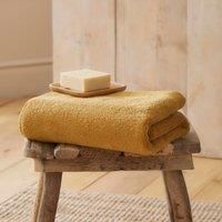 Drift Home - Ochre Hand Towel (50 x 90cm) - Soft & Absorbent - 600GSM Premium Towel - Sustainable Cotton (BCI) - Recycled Bottles - Bathroom Towels in Yellow Mustard - Ideal as Gym Towel/Guest Towel