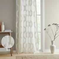 Fusion - Linara - Slot Top Voile Panel - 55" Width x 54" Drop (140 x 137 cm) in Natural