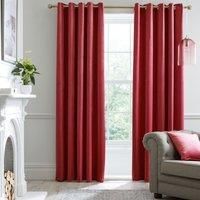 Claret Llb Montrose Velvet Blackout Lined Eyelet Ring Top Curtains Pair