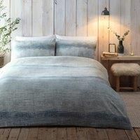Appletree - Green Fade Dye Duvet Cover - Super King Bedding Size (260 x 220cm) - Soft 100% Brushed Cotton - 2 Pillowcases - Stripe Duvet Cover in Green - Gradient Tip Dye Duvet Cover - Green Bedding